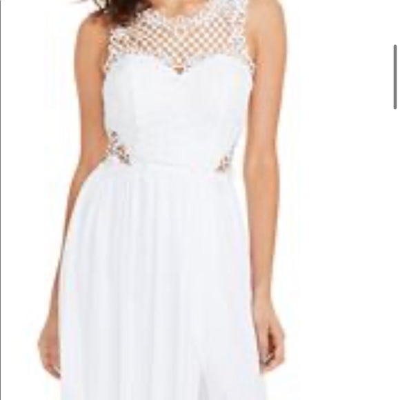 macys white dresses long